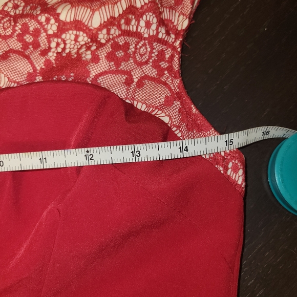 Chelsea & Violet Red Hi-Lo Lace Dress - Picture 10 of 10